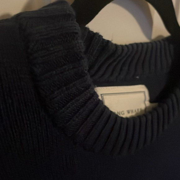 LONG WHARF SUPPLY CO SKULL+CROSSBONES NAVY SEAWELL KNIT SWEATER MENS SOLD OUT - Picture 2 of 5